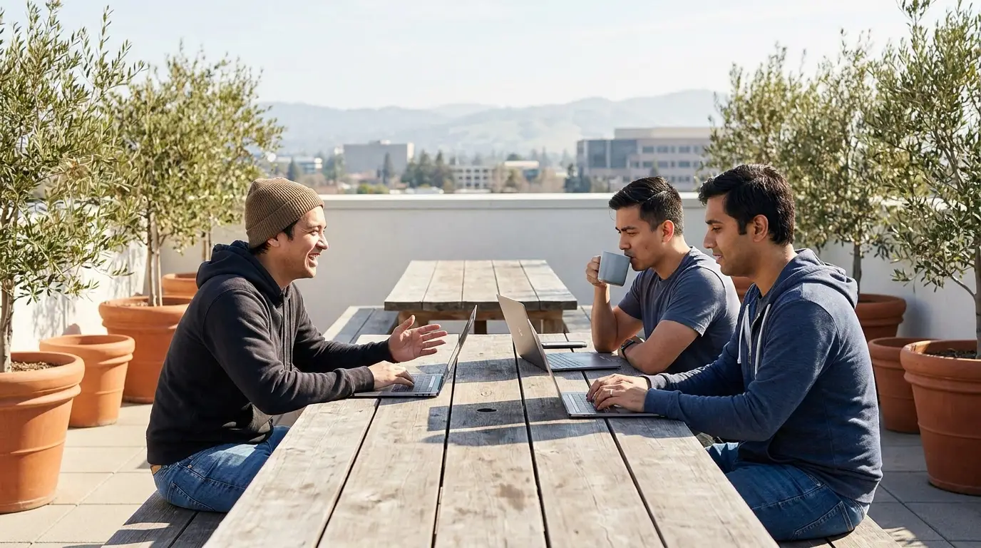 AI strategy meeting with cross-functional team